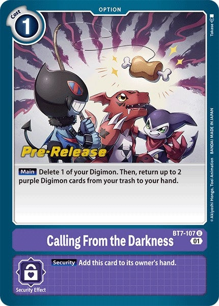 Image for Calling From the Darkness (BT07_PR) (BT7-107 U) - Digimon Card Game