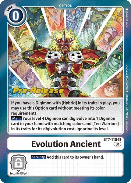 Image for Evolution Ancient (BT07_PR) (BT7-110 R) - Digimon Card Game