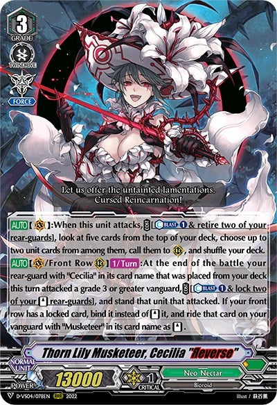 Image for Thorn Lily Musketeer, Cecilia "Reverse" (D-VS04: V Clan Collection Vol.4) (D-VS04/078EN) - Cardfight Vanguard