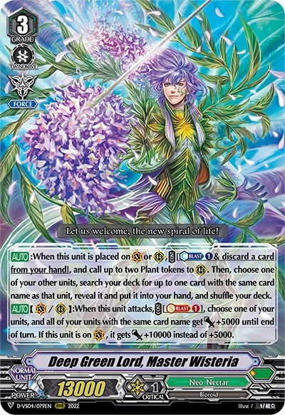 Image for Deep Green Lord, Master Wisteria (D-VS04: V Clan Collection Vol.4) (D-VS04/079EN) - Cardfight Vanguard