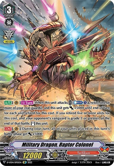 Image for Military Dragon, Raptor Colonel (SP) (D-VS04: V Clan Collection Vol.4) (D-VS04/SP05EN) - Cardfight Vanguard