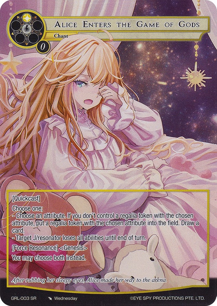 Image for Alice Enters the Game of Gods (Full Art) (Game of Gods: Reloaded) (GRL-003) - Force of Will