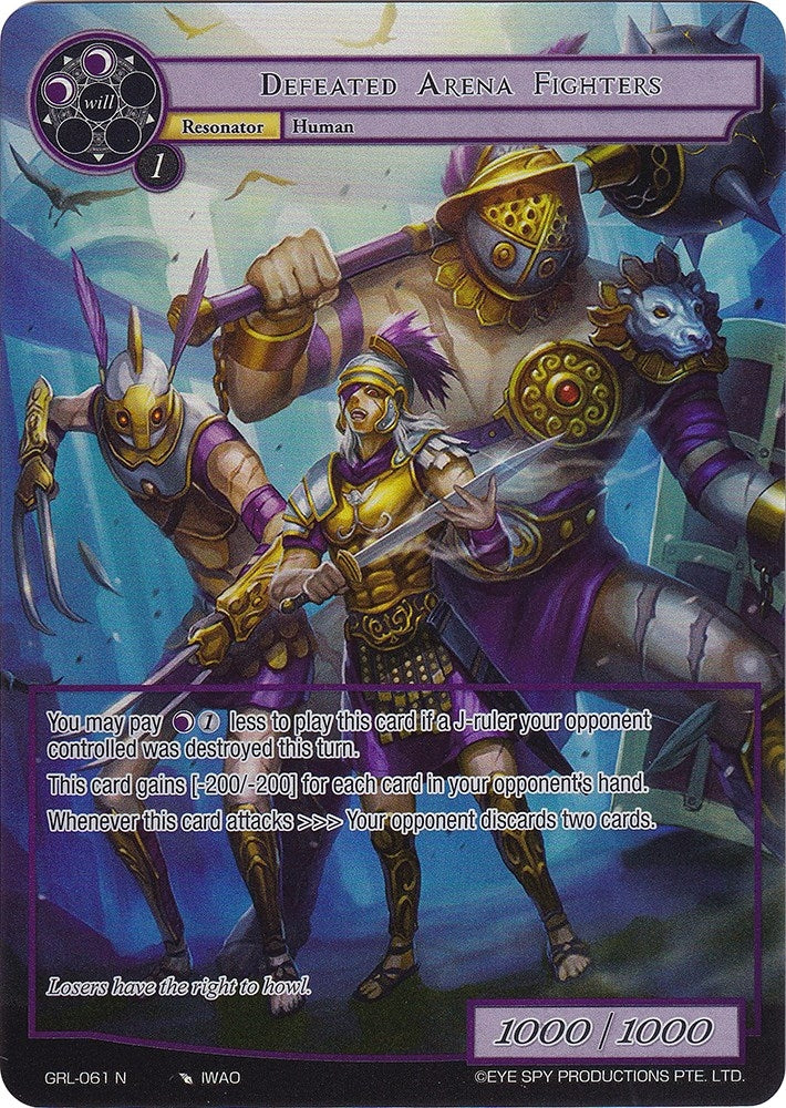 Image for Defeated Arena Fighters (Full Art) (Game of Gods: Reloaded) (GRL-061) - Force of Will