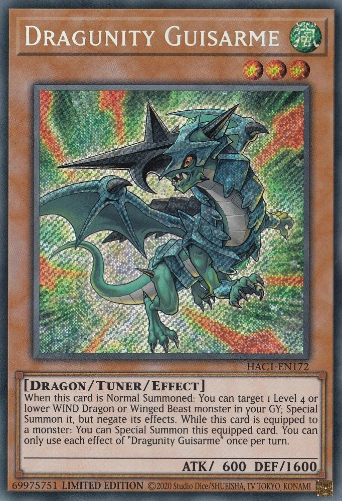Image for Dragunity Guisarme (Hidden Arsenal: Chapter 1) (HAC1-EN172) - YuGiOh