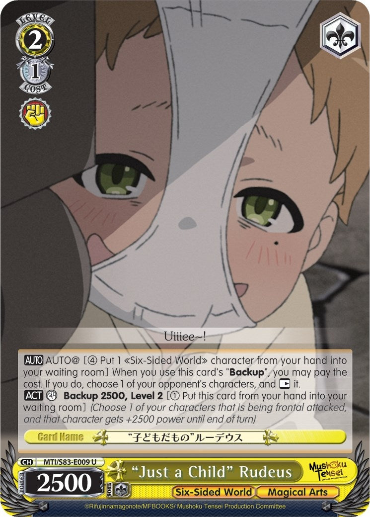 Image for "Just a Child" Rudeus (Mushoku Tensei: Jobless Reincarnation) (MTI/S83-E009 U) - Weiss Schwarz