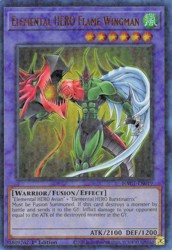 Image for Elemental HERO Flame Wingman (Duel Terminal) (Hidden Arsenal: Chapter 1) (HAC1-EN019) - YuGiOh