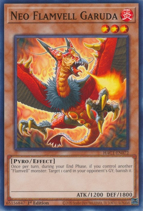 Image for Neo Flamvell Garuda (Hidden Arsenal: Chapter 1) (HAC1-EN072) - YuGiOh