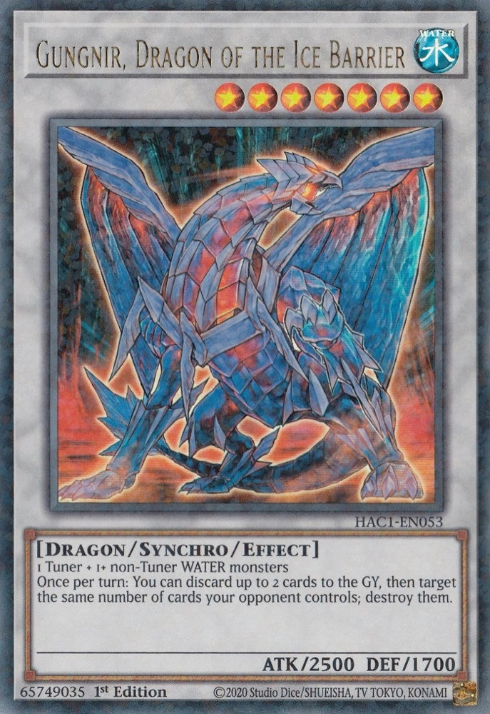 Image for Gungnir, Dragon of the Ice Barrier (Duel Terminal) (Hidden Arsenal: Chapter 1) (HAC1-EN053) - YuGiOh