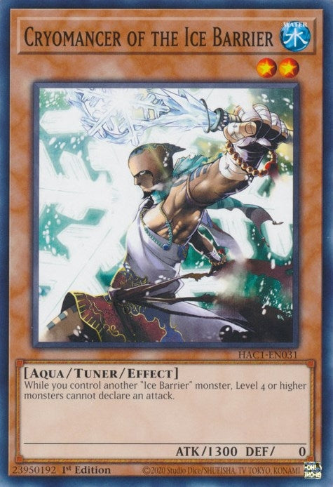 Image for Cryomancer of the Ice Barrier (Hidden Arsenal: Chapter 1) (HAC1-EN031) - YuGiOh