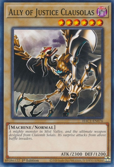 Image for Ally of Justice Clausolas (Hidden Arsenal: Chapter 1) (HAC1-EN076) - YuGiOh