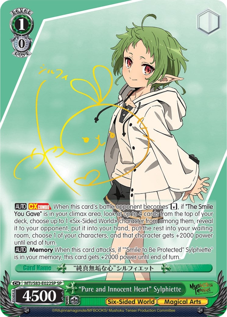 Image for "Pure and Innocent Heart" Sylphiette (SP) (Mushoku Tensei: Jobless Reincarnation) (MTI/S83-E022SP SP) - Weiss Schwarz
