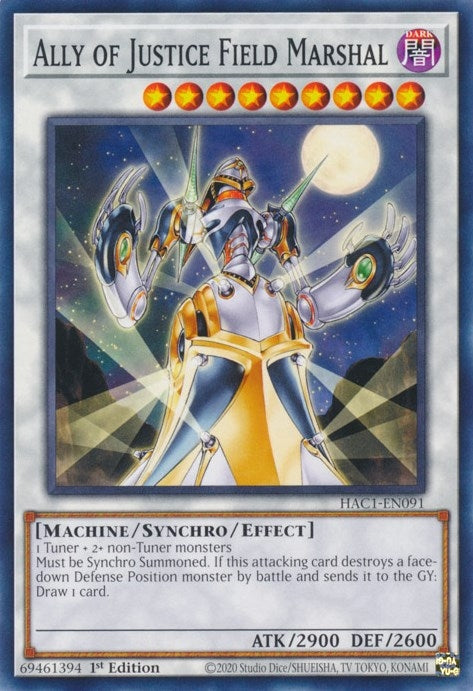 Image for Ally of Justice Field Marshal (Hidden Arsenal: Chapter 1) (HAC1-EN091) - YuGiOh