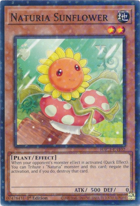 Image for Naturia Sunflower (Duel Terminal) (Hidden Arsenal: Chapter 1) (HAC1-EN102) - YuGiOh