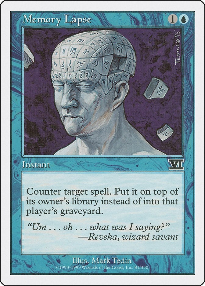 Image for Memory Lapse (Classic Sixth Edition) (81) - Magic: The Gathering
