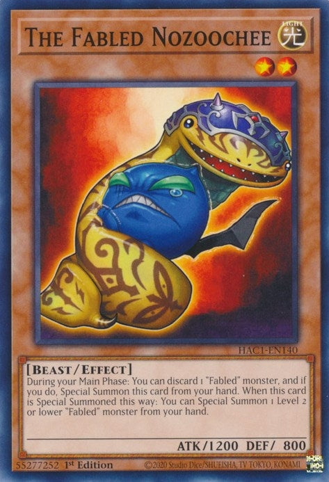 Image for The Fabled Nozoochee (Hidden Arsenal: Chapter 1) (HAC1-EN140) - YuGiOh