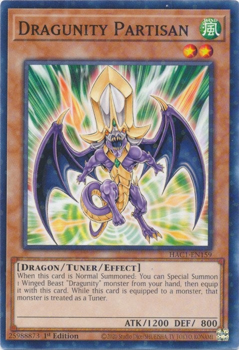 Image for Dragunity Partisan (Duel Terminal) (Hidden Arsenal: Chapter 1) (HAC1-EN159) - YuGiOh