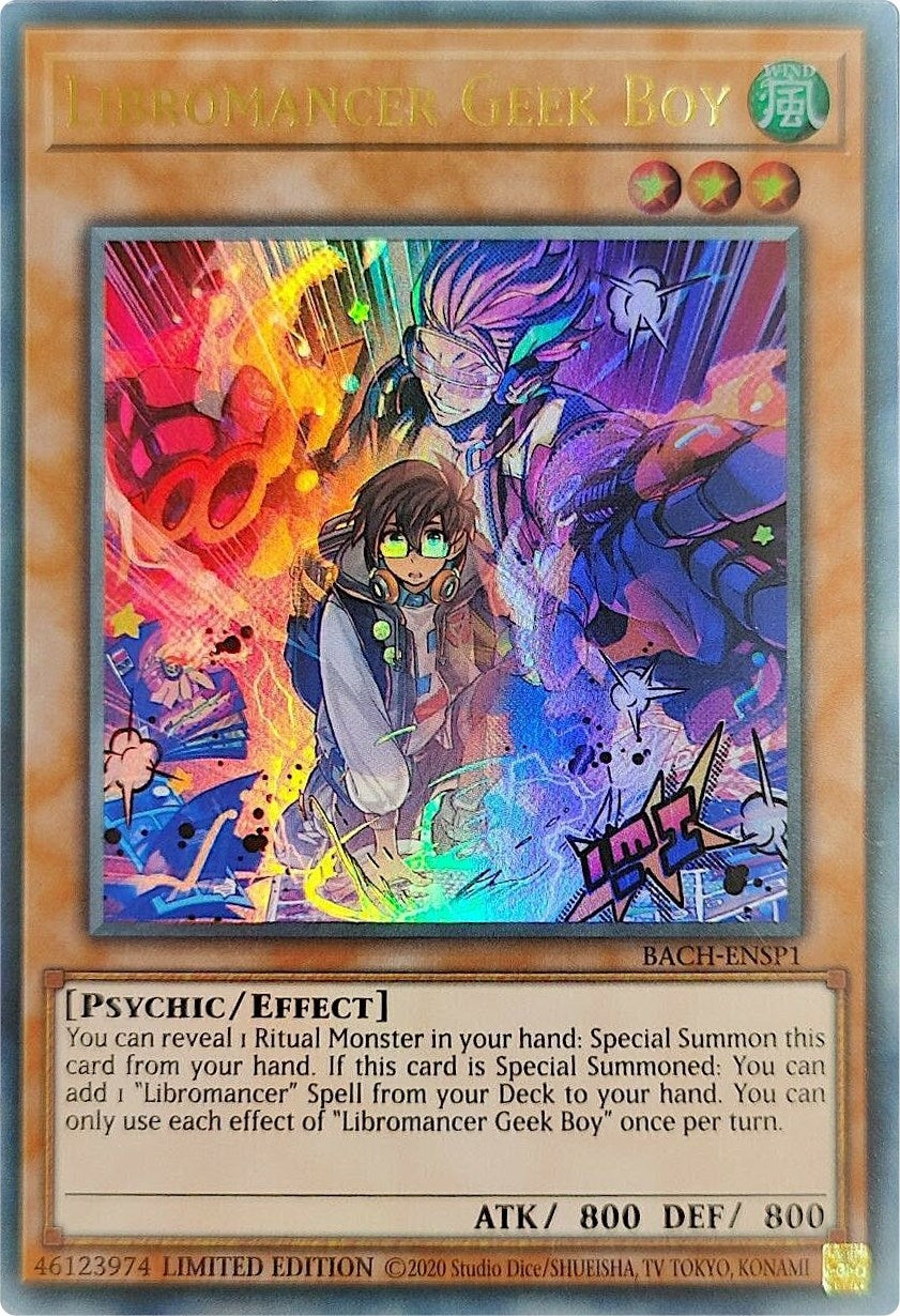 Image for Libromancer Geek Boy (Premier Edition) (Battle of Chaos) (BACH-ENSP1) - YuGiOh