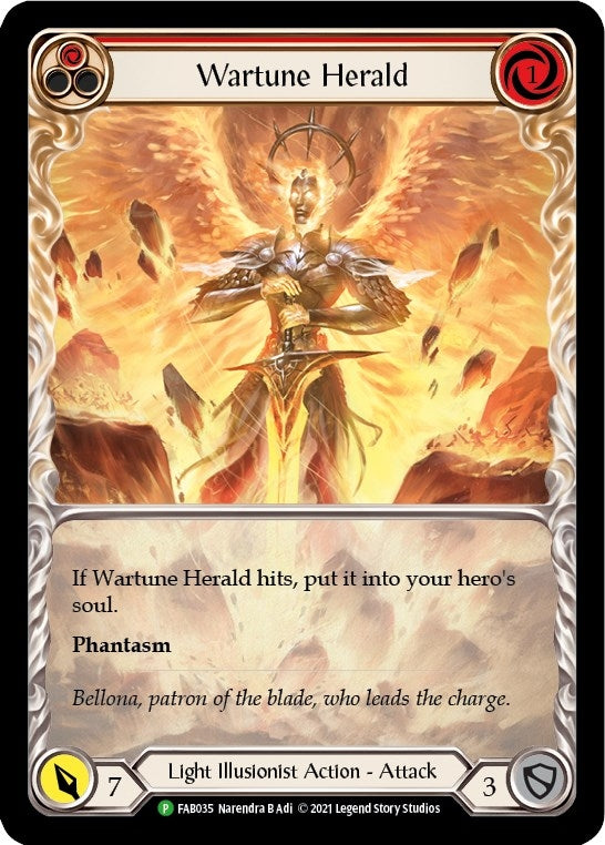 Image for Wartune Herald (Red) (Extended Art) - FAB035 (Flesh and Blood: Promo Cards) (FAB035) - Flesh and Blood TCG