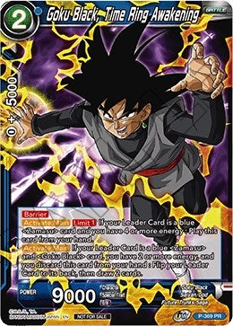 Image for Goku Black, Time Ring Awakening (Tournament Pack Vol. 7) (Tournament Promotion Cards) (P-369) - Dragon Ball Super: Masters