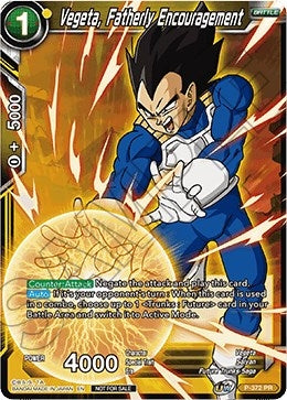 Image for Vegeta, Fatherly Encouragement (Tournament Pack Vol. 7) (Tournament Promotion Cards) (P-372) - Dragon Ball Super: Masters