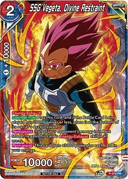 Image for SSG Vegeta, Divine Restraint (Tournament Pack Vol. 7) (Tournament Promotion Cards) (P-376) - Dragon Ball Super: Masters