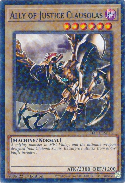 Image for Ally of Justice Clausolas (Duel Terminal) (Hidden Arsenal: Chapter 1) (HAC1-EN076) - YuGiOh