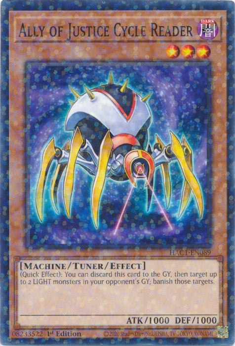 Image for Ally of Justice Cycle Reader (Duel Terminal) (Hidden Arsenal: Chapter 1) (HAC1-EN089) - YuGiOh