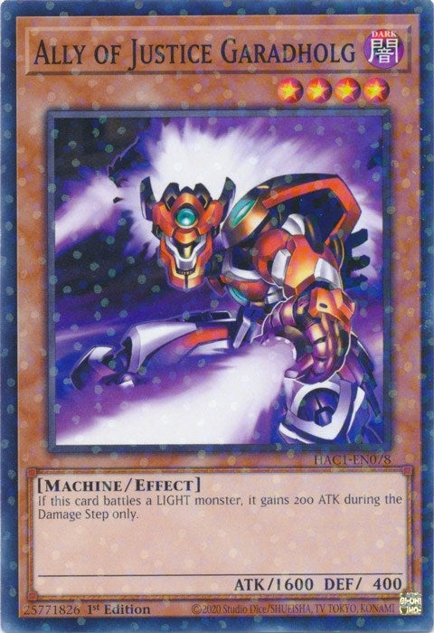 Image for Ally of Justice Garadholg (Duel Terminal) (Hidden Arsenal: Chapter 1) (HAC1-EN078) - YuGiOh
