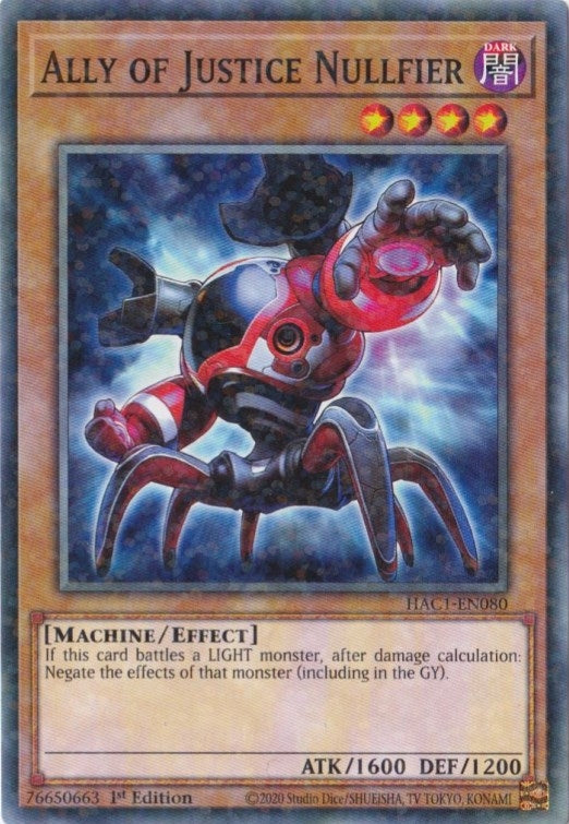 Image for Ally of Justice Nullfier (Duel Terminal) (Hidden Arsenal: Chapter 1) (HAC1-EN080) - YuGiOh
