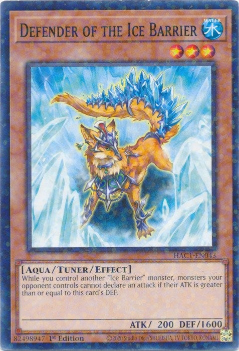 Image for Defender of the Ice Barrier (Duel Terminal) (Hidden Arsenal: Chapter 1) (HAC1-EN043) - YuGiOh