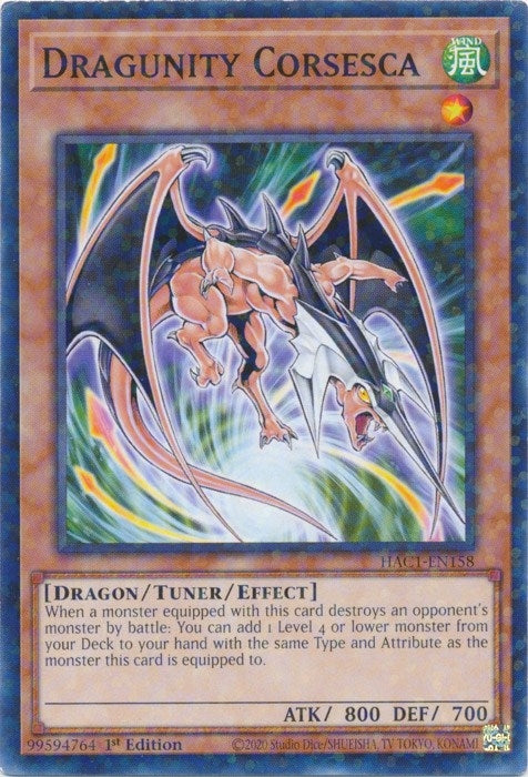 Image for Dragunity Corsesca (Duel Terminal) (Hidden Arsenal: Chapter 1) (HAC1-EN158) - YuGiOh