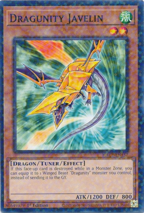 Image for Dragunity Javelin (Duel Terminal) (Hidden Arsenal: Chapter 1) (HAC1-EN157) - YuGiOh