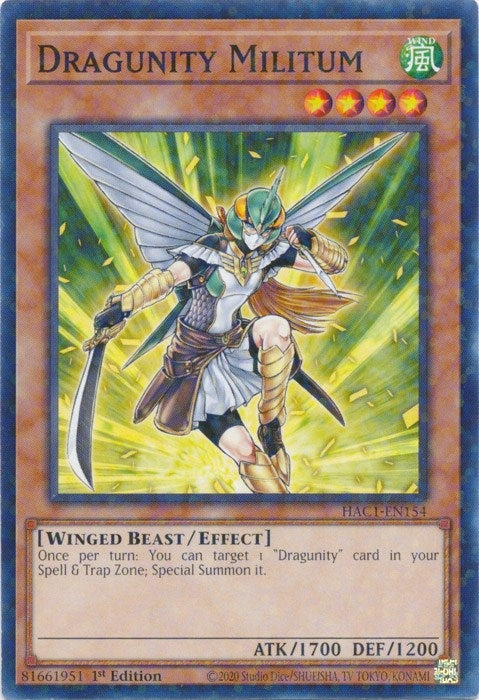 Image for Dragunity Militum (Duel Terminal) (Hidden Arsenal: Chapter 1) (HAC1-EN154) - YuGiOh