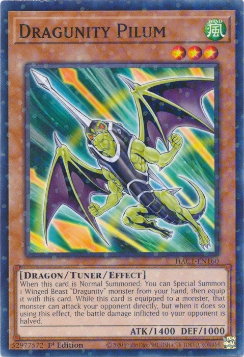 Image for Dragunity Pilum (Duel Terminal) (Hidden Arsenal: Chapter 1) (HAC1-EN160) - YuGiOh