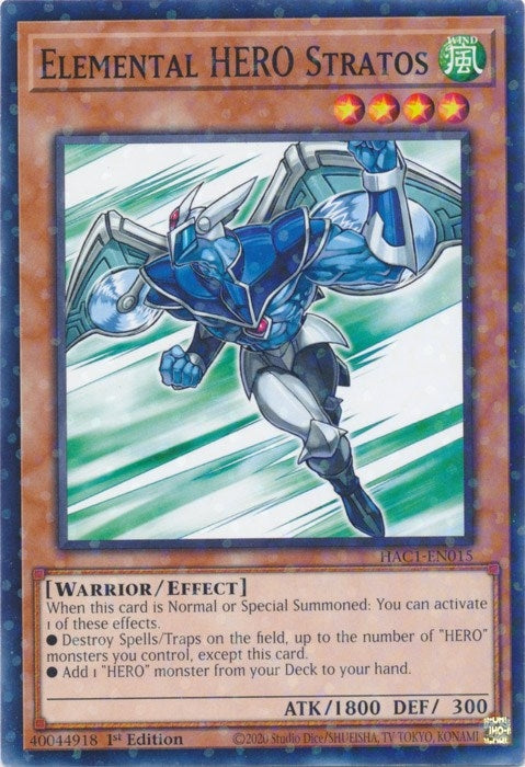 Image for Elemental HERO Stratos (Duel Terminal) (Hidden Arsenal: Chapter 1) (HAC1-EN015) - YuGiOh