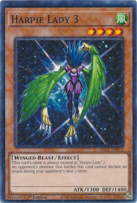 Image for Harpie Lady 3 (Duel Terminal) (Hidden Arsenal: Chapter 1) (HAC1-EN012) - YuGiOh