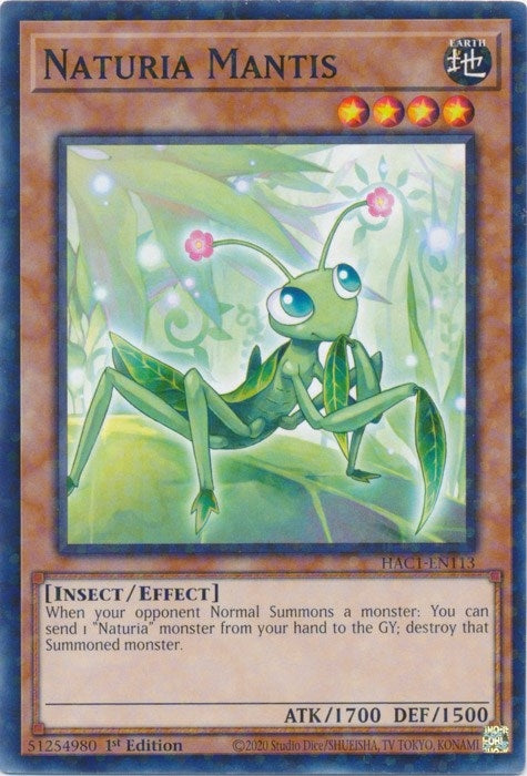 Image for Naturia Mantis (Duel Terminal) (Hidden Arsenal: Chapter 1) (HAC1-EN113) - YuGiOh