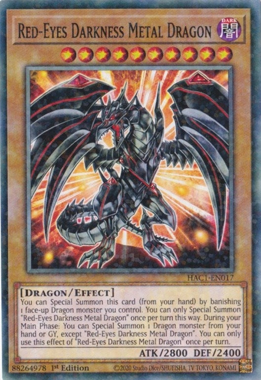 Image for Red-Eyes Darkness Metal Dragon (Duel Terminal) (Hidden Arsenal: Chapter 1) (HAC1-EN017) - YuGiOh