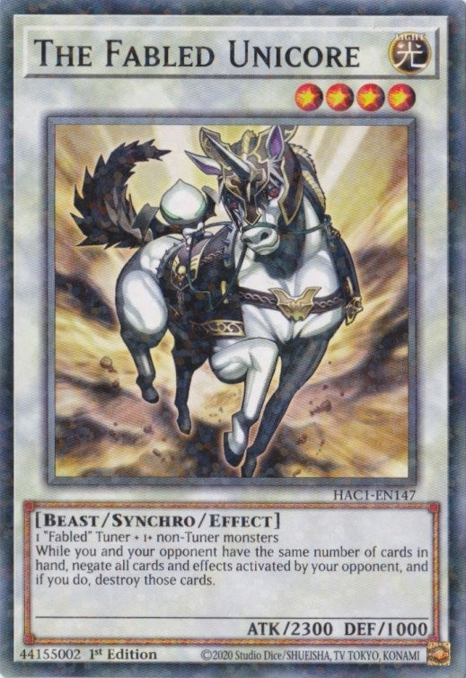 Image for The Fabled Unicore (Duel Terminal) (Hidden Arsenal: Chapter 1) (HAC1-EN147) - YuGiOh