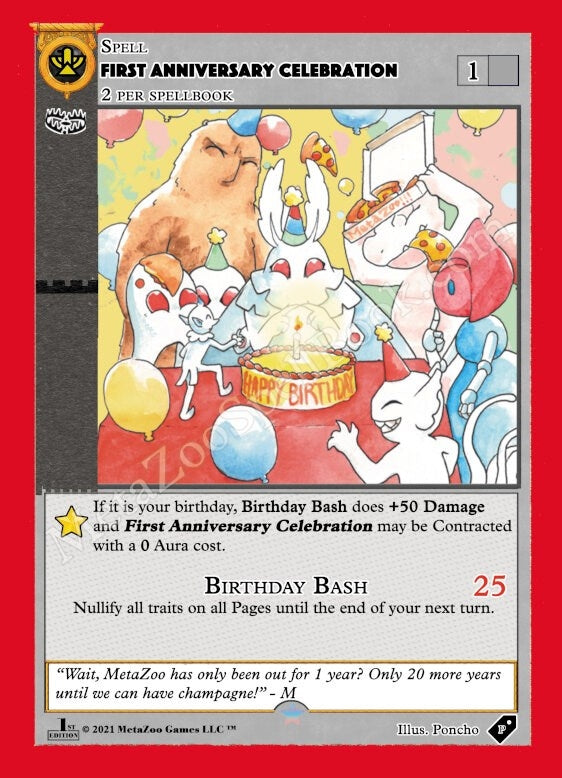 Image for First Anniversary Celebration (1st Edition) (Holiday Promos) - MetaZoo