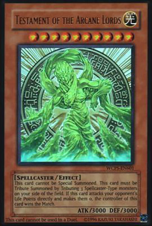 Image for Testament of the Arcane Lords (World Championship Series) (WCPS-EN601) - YuGiOh