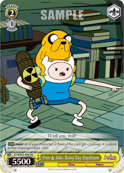 Image for Finn & Jake: Rainy Day Daydream (Adventure Time) (AT/WX02-A06) - Weiss Schwarz