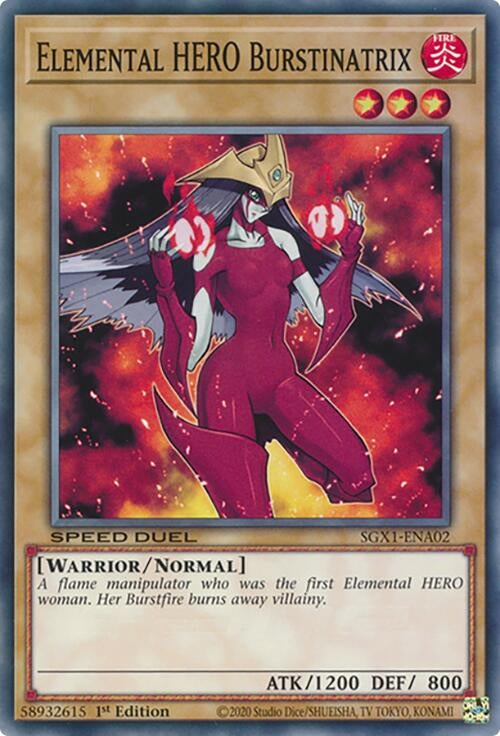 Image for Elemental HERO Burstinatrix (Speed Duel GX: Duel Academy Box) (SGX1-ENA02) - YuGiOh