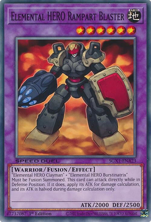 Image for Elemental HERO Rampart Blaster (Speed Duel GX: Duel Academy Box) (SGX1-ENA23) - YuGiOh