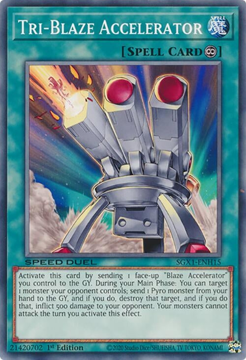 Image for Tri-Blaze Accelerator (Speed Duel GX: Duel Academy Box) (SGX1-ENH15) - YuGiOh