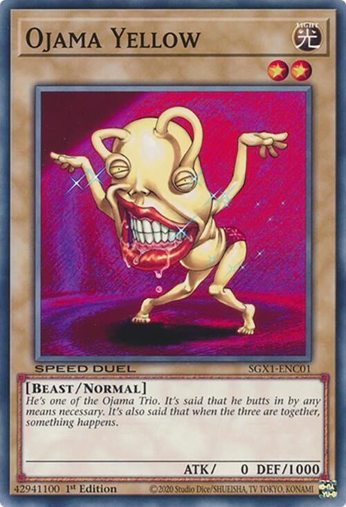 Image for Ojama Yellow (Speed Duel GX: Duel Academy Box) (SGX1-ENC01) - YuGiOh