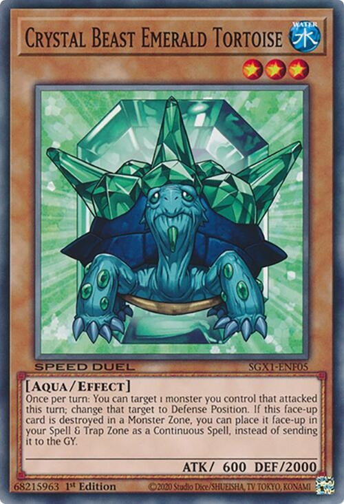 Image for Crystal Beast Emerald Tortoise (Speed Duel GX: Duel Academy Box) (SGX1-ENF05) - YuGiOh