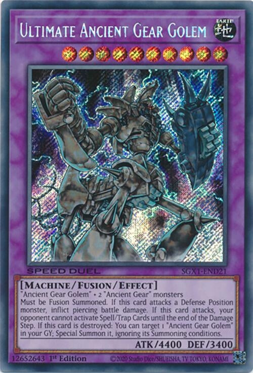 Image for Ultimate Ancient Gear Golem (Secret Rare) (Speed Duel GX: Duel Academy Box) (SGX1-END21) - YuGiOh