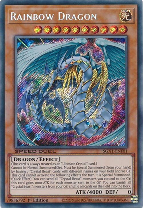 Image for Rainbow Dragon (Secret Rare) (Speed Duel GX: Duel Academy Box) (SGX1-ENF01) - YuGiOh