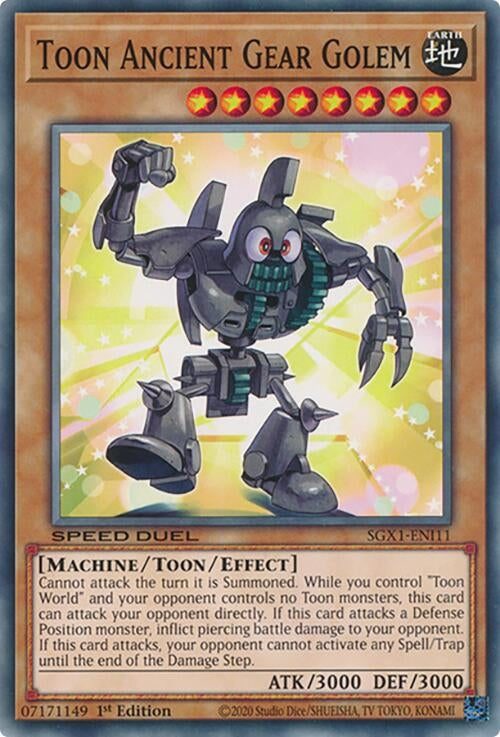 Image for Toon Ancient Gear Golem (Speed Duel GX: Duel Academy Box) (SGX1-ENI11) - YuGiOh